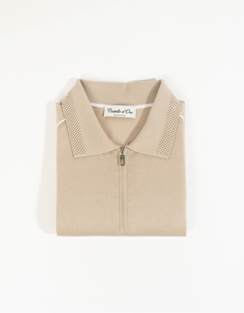 Castello d'Oro Beige Polo T-shirt  image